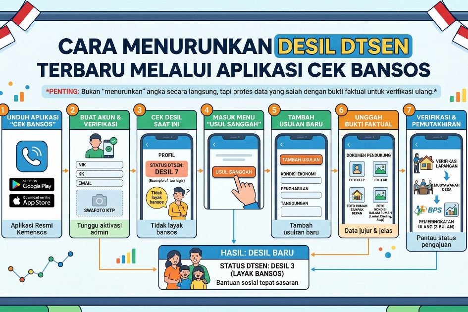Cara Menurunkan Desil DTSEN Terbaru Melalui Aplikasi Cek Bansos